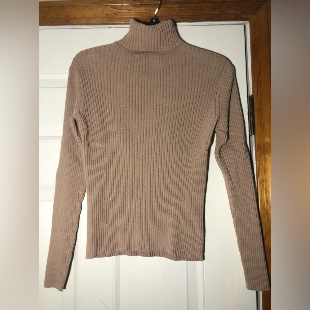 Pendleton Ribbed Beige Turtleneck - image 2
